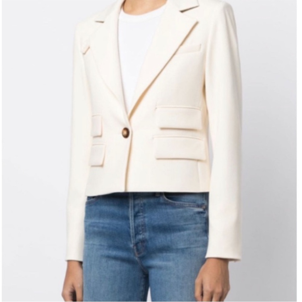 Veronica Beard | Boon Cropped Jacket in Ecru Size 14 . I jus need to size down
